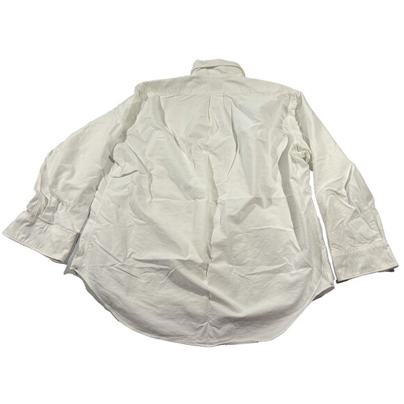 Sid Mashburn White OXFORD Cotton Long Sleeve Button Down Collar Shirt Sz 17.5 34 - Picture 8 of 9